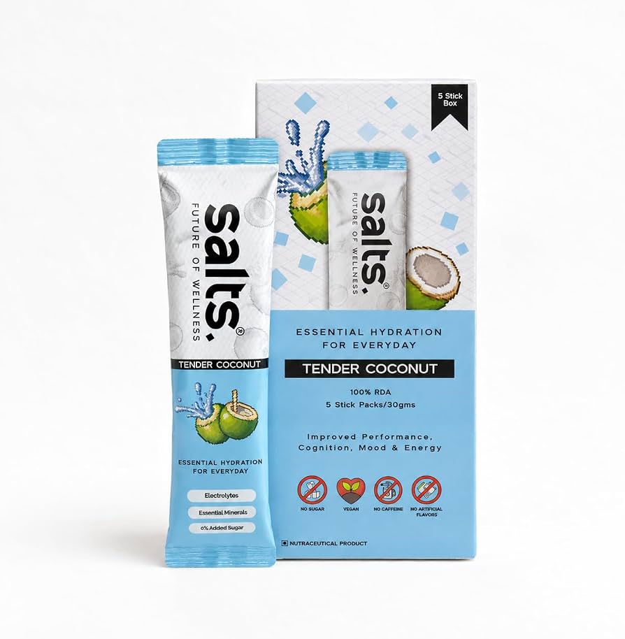 Electrolyte Freeze-Dried Tender Coconut Water (Pack of 10 Sachets)