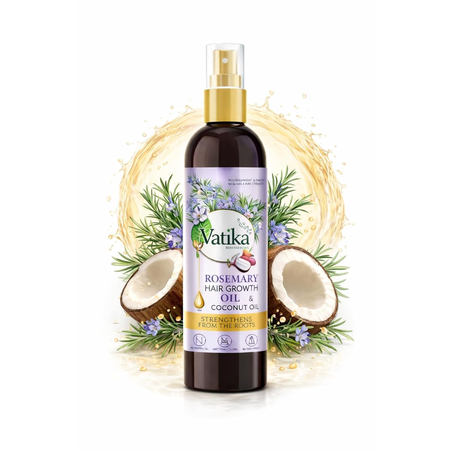Ayurvedic Hibiscus & Rosemary Coconut Hair Oil (200ml)